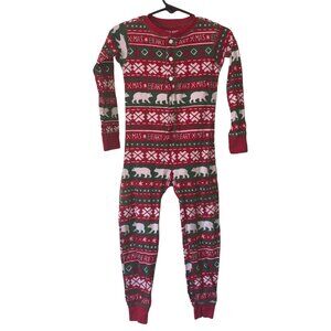 Little Blue House Holiday Pajamas 2T Red Green Beary Xmas Bear Print Snug-Fittin